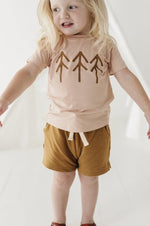 Babysprouts Girl's Short Sleeve Tee - Trees in Toffee - Flying Ryno