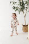 Babysprouts Long Sleeve Zip Romper - Feather - Flying Ryno