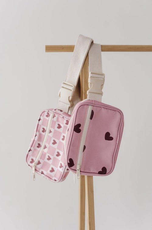 Babysprouts Mini Belt Bag, Ruby Hearts - Flying Ryno