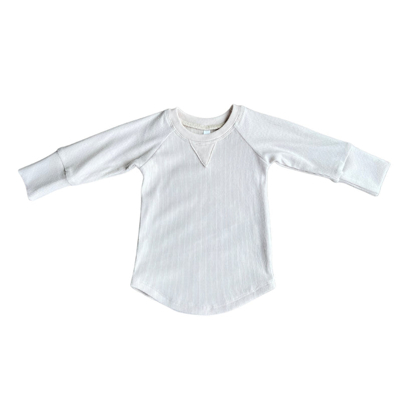 Babysprouts Ribbed Top, Cream - Flying Ryno