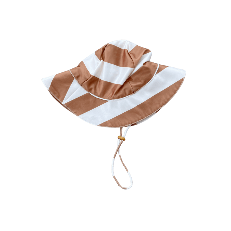 Babysprouts Sun Hat - Stripe in Toffee - Flying Ryno