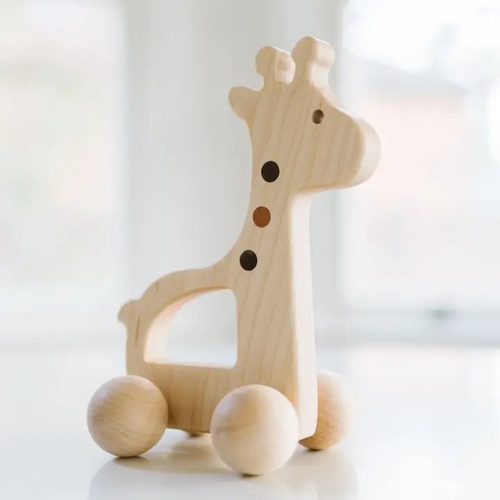 Bannor Toys Giraffe Wooden Push Toy For Kids - Flying Ryno