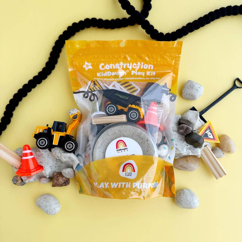 Earth Grown KidDoughs Construction (Cookies & Cream) Kiddough Play Kit - Flying Ryno