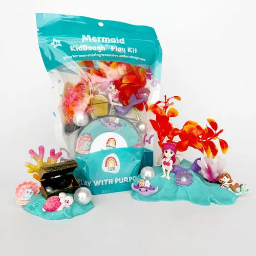 Earth Grown KidDoughs Mermaid (Blue Hawaiian) Kiddough Play Kit - Flying Ryno