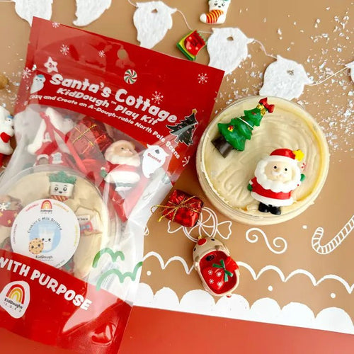 Earth Grown KidDoughs Santa's Cottage (Milk & Cookies) Kiddough Play Kit - Flying Ryno