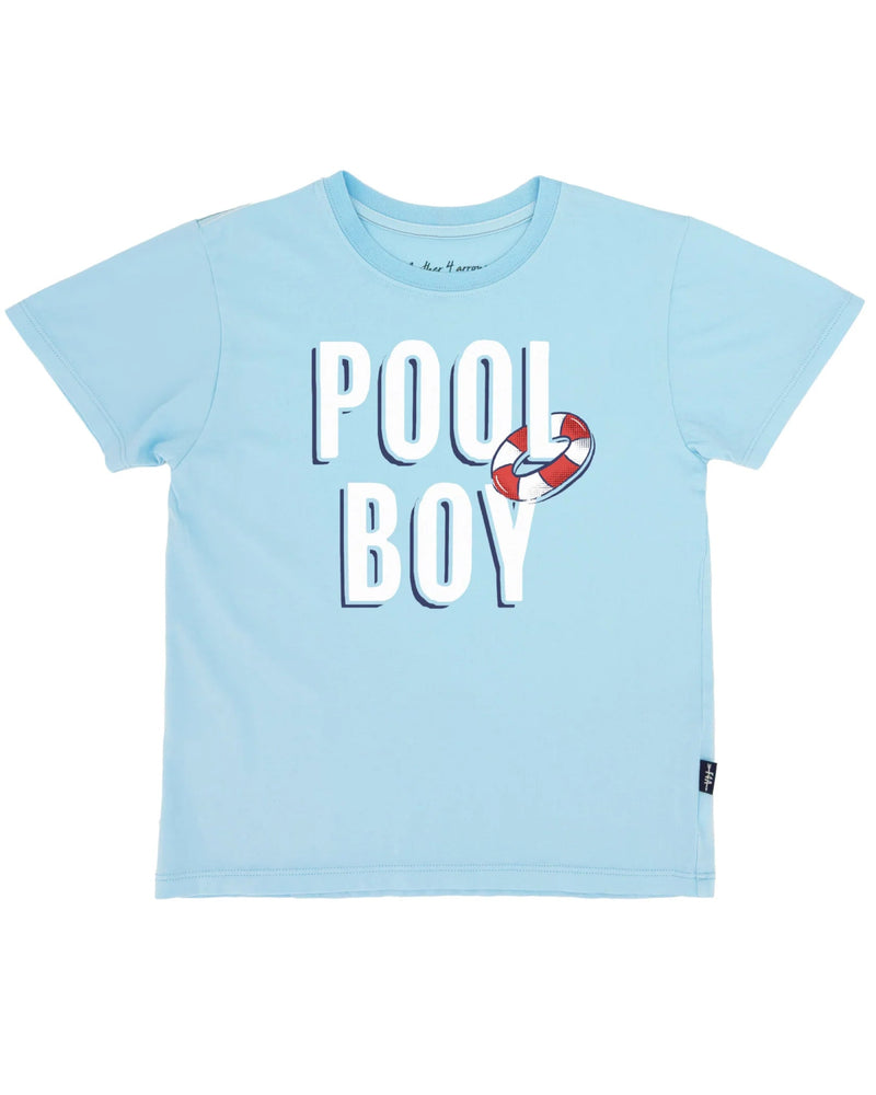 Feather 4 Arrow Pool Boy Vintage Tee - Crystal Blue - Flying Ryno