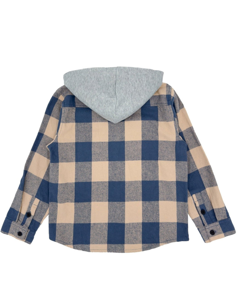 Feather 4 Arrow Upland Flannel Shacket, Navy - Flying Ryno