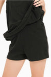 Good Girl Relaxed Tank Dress with Built - in Romper Lining, Black - Flying Ryno