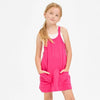 Good Girl Relaxed Tank Dress with Built - in Romper Lining, Pink - Flying Ryno