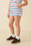 Hayden Multi Stripe Dolman Terry Knit Top & Short Set - Flying Ryno