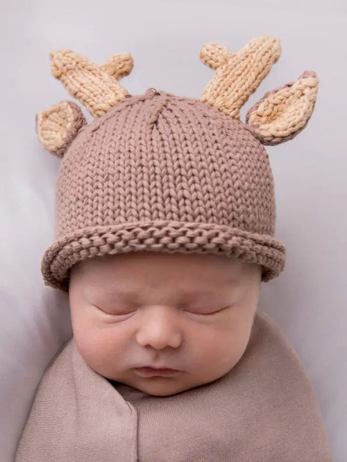 Huggalugs Newborn Baby Buck Beanie Hat - Flying Ryno