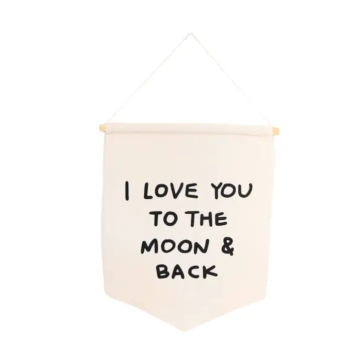 Imani Collective I Love You To the Moon and Back Canvas Hang Sign - Flying Ryno