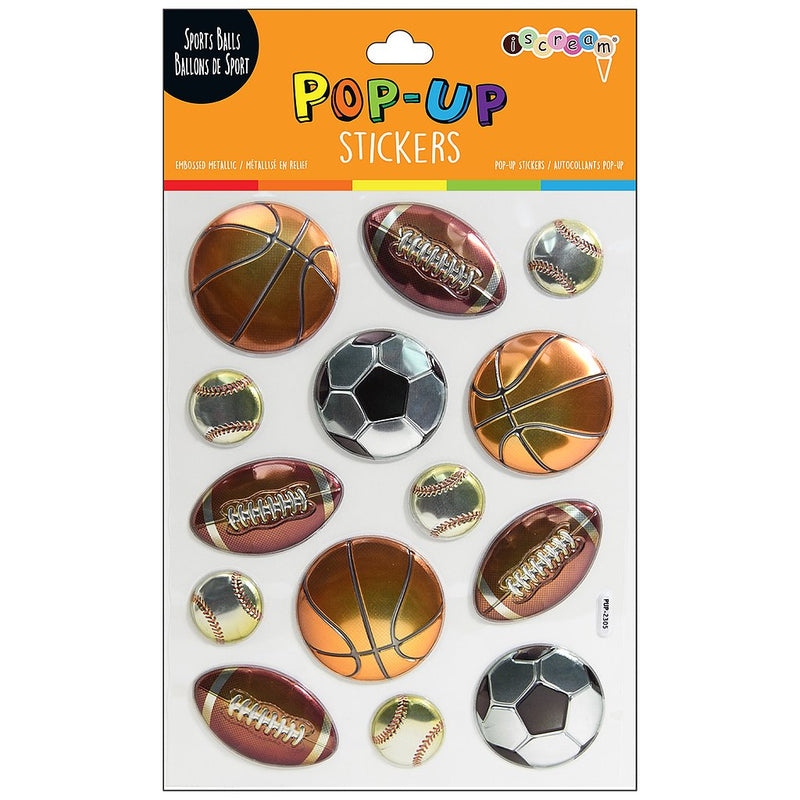 Iscream Sports Balls Pop - Up Stickers - Flying Ryno