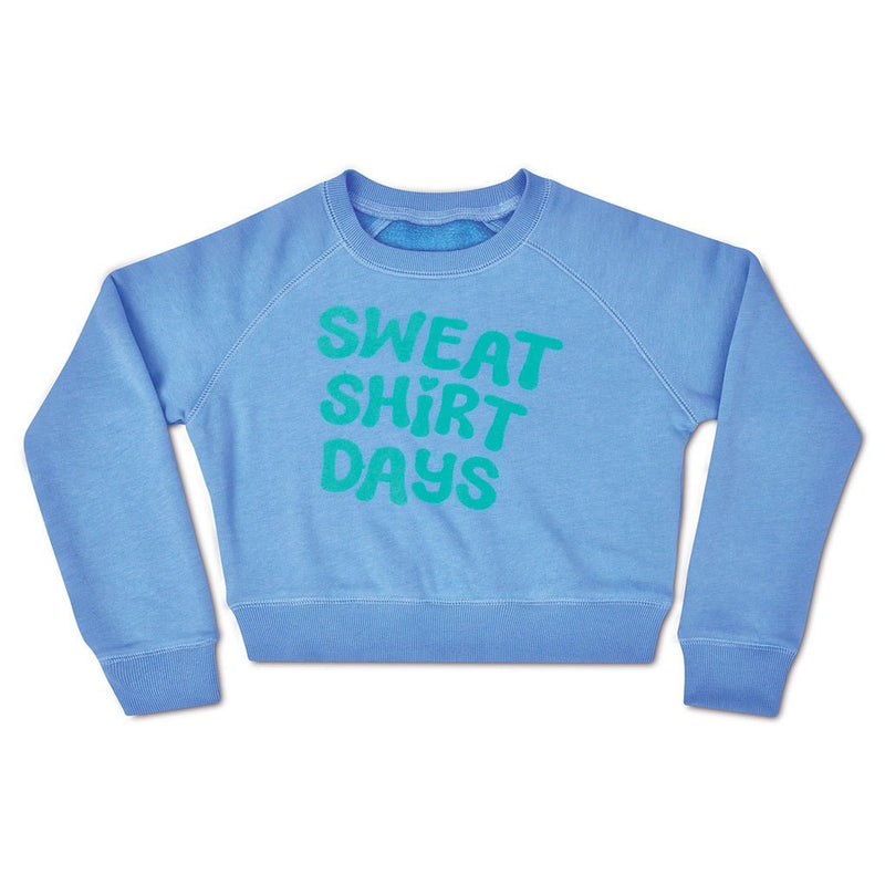 iscream Sweatshirt Days Bright Blue Basic Crew Neck Sweatshirt - Flying Ryno