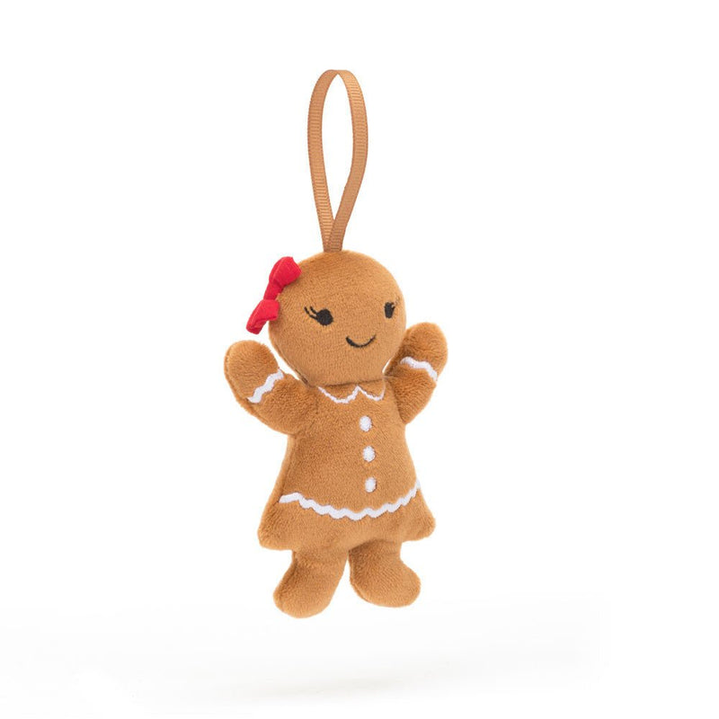 Jellycat Festive Folly Gingerbread Ruby Ornament - Flying Ryno