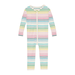 Kickee Pants Print Convertible Sleeper with Zipper, Happy Stripe - Flying Ryno