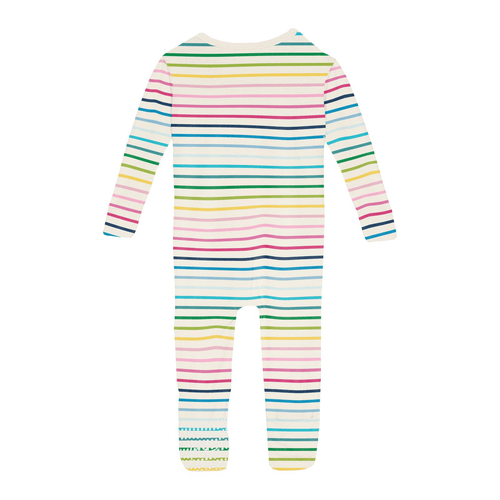 Kickee Pants Print Convertible Sleeper with Zipper, Happy Stripe - Flying Ryno