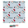 Kickee Pants Print Convertible Sleeper with Zipper, Illusion Blue Holiday Sharks - Flying Ryno