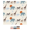 Kickee Pants Print Convertible Sleeper with Zipper, Natural Just So Animals - Flying Ryno