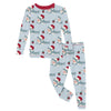 Kickee Pants Print Long Sleeve Pajama Set, Illusion Blue Holiday Sharks - Flying Ryno