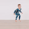 Kickee Pants Print Long Sleeve Pajama Set, Peacock Yeti - Flying Ryno