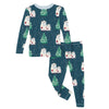 Kickee Pants Print Long Sleeve Pajama Set, Peacock Yeti - Flying Ryno