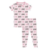 Kickee Pants Print Short Sleeve Pajama Set, Shrinking Violet XOXO - Flying Ryno