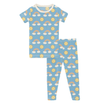 Kickee Pants Print Short Sleeve Pajama Set, Sunshine and Rainbows - Flying Ryno