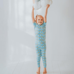 Kickee Pants Print Short Sleeve Pajama Set, Sunshine and Rainbows - Flying Ryno