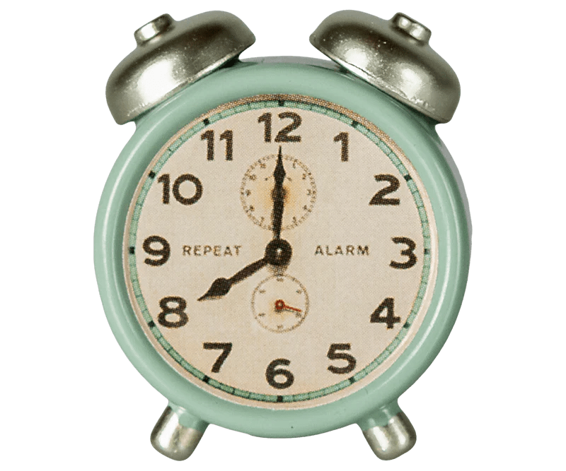 Maileg Alarm clock, Mouse - Mint - Flying Ryno