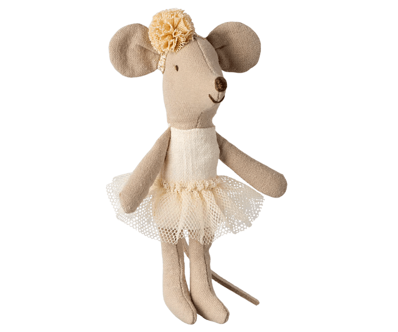 Maileg Ballerina mouse, Little sister - Off white - Flying Ryno