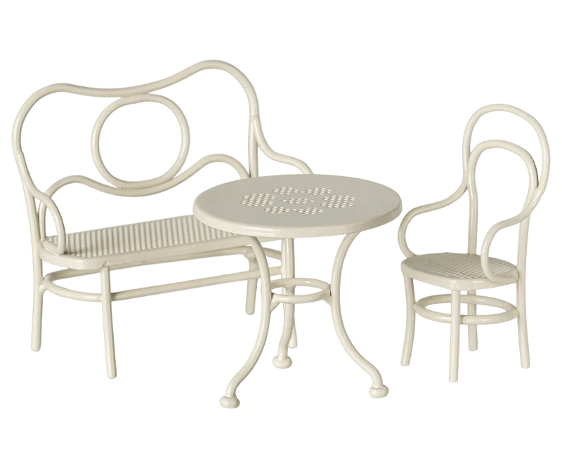 Maileg Café set, Mouse, Small - Off white - Flying Ryno