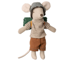 Maileg Hiker mouse, Big brother - Thin stripes - Flying Ryno