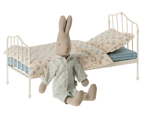 Maileg Miniature Bed, Blue - Flying Ryno