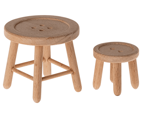 Maileg Table & Stool Set, Mouse - Flying Ryno