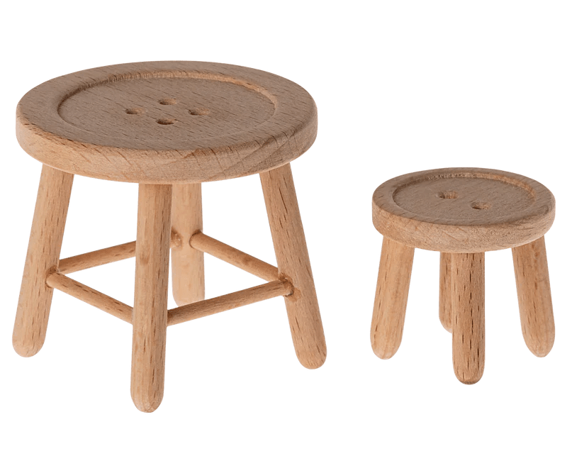 Maileg Table & Stool Set, Mouse - Flying Ryno