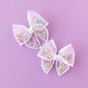 Modern Piggy Sprinkles, Pigtail Set - Petite Party Bow - Flying Ryno