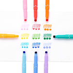 Ooly Confetti Stamp Double - Ended Markers - Set of 9 - Flying Ryno