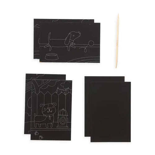 Ooly Mini Scratch & Scribble Art Kit: Playful Pups - Flying Ryno