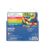 Ooly Rainbow Sparkle Glitter Markers - Set of 15 - Flying Ryno