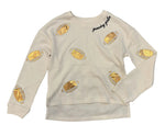 Paper Flower Game Day all over applique football waffle long sleeve top - Flying Ryno