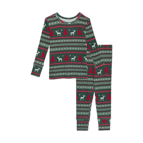 Posh Peanut Classic Pajama Set, Holiday Fair Isle - Flying Ryno