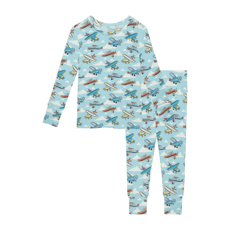 Posh Peanut Classic Pajama Set, Posh Planes - Flying Ryno