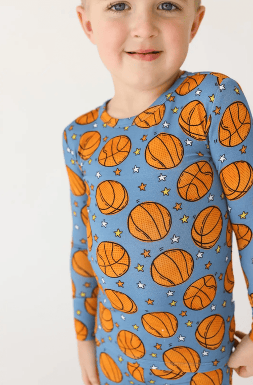 Posh Peanut Classic Pajama Set, Slam Dunk - Flying Ryno