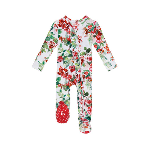 Posh Peanut Footie Ruffled Zippered One Piece, Beatrix - Flying Ryno