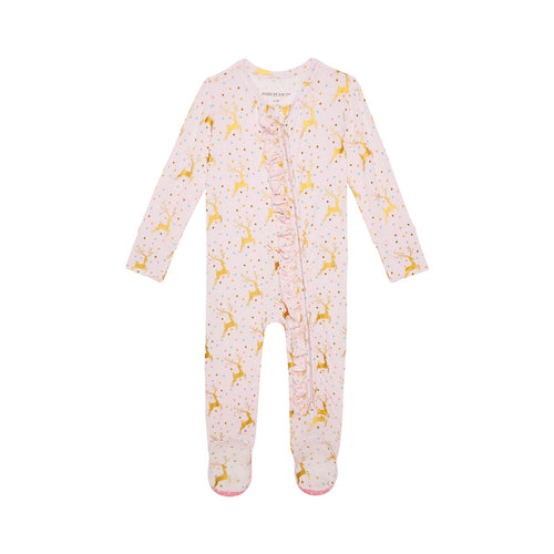 Posh Peanut Footie Ruffled Zippered One Piece, Ryleigh - Flying Ryno