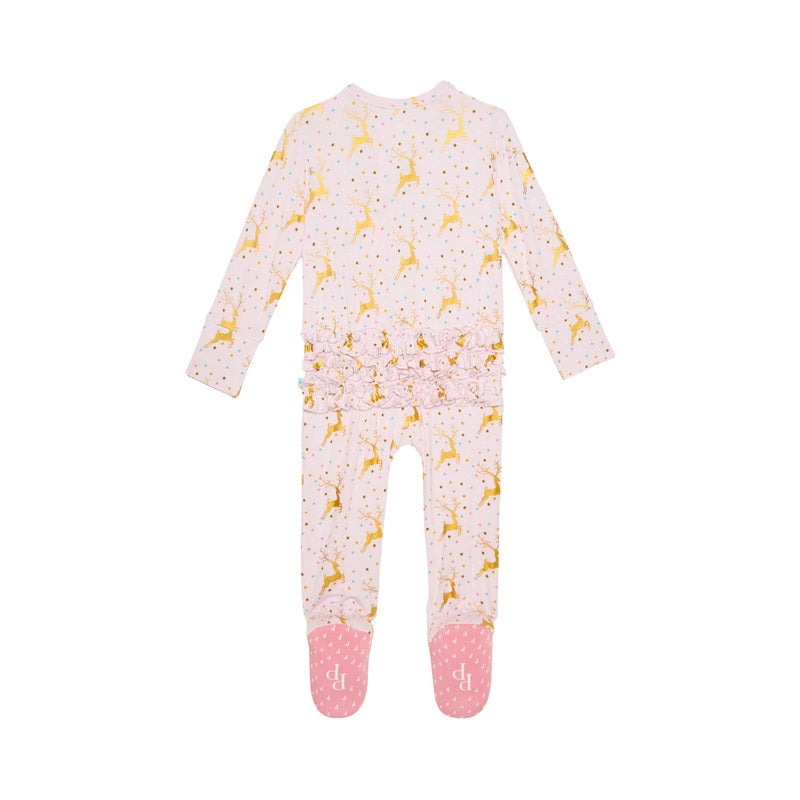 Posh Peanut Footie Ruffled Zippered One Piece, Ryleigh - Flying Ryno