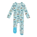 Posh Peanut Footie Zippered One Piece, Posh Planes - Flying Ryno