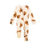 Posh Peanut Footie Zippered One Piece, Teddy Freddy - Flying Ryno