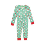 Posh Peanut Pacci Hooded Playsuit, Santa Medley - Flying Ryno